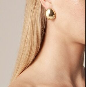 J. Crew Shiny Gold Teardrop Earrings